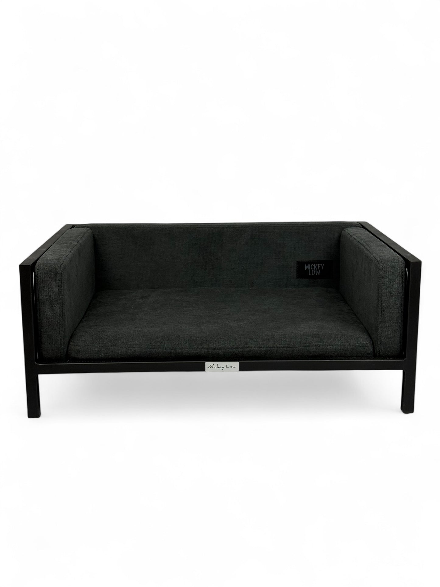 Mickey Low โ Noir Edition Dog Bed (Black Powder-Coated Steel)