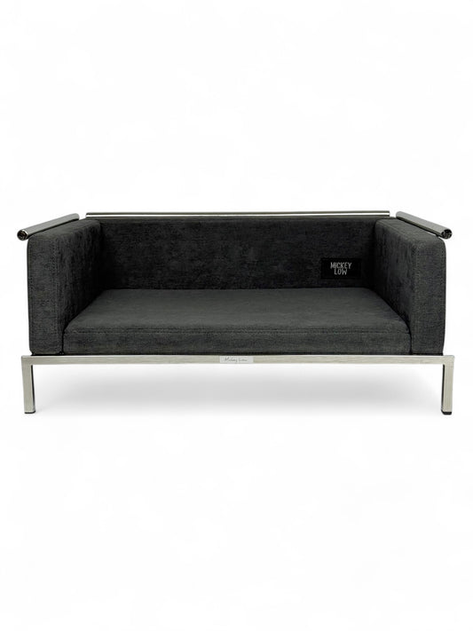 Mickey Low – Signature Series  Handcrafted Luxury Dog Bed with Stainless Steel Frame